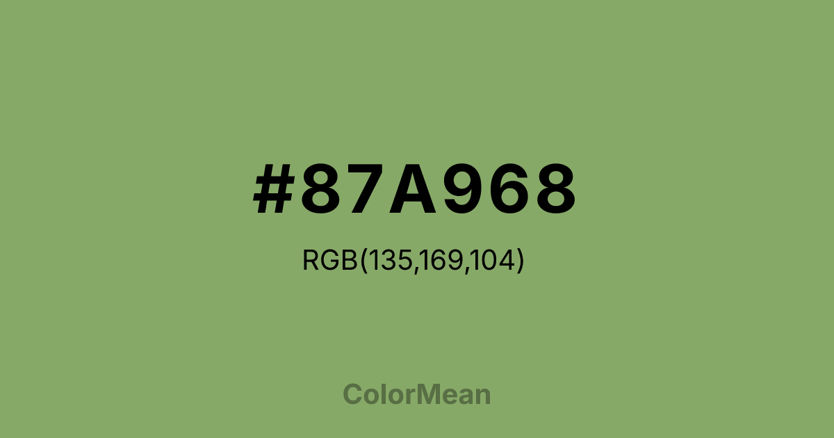 #87A968 color swatch