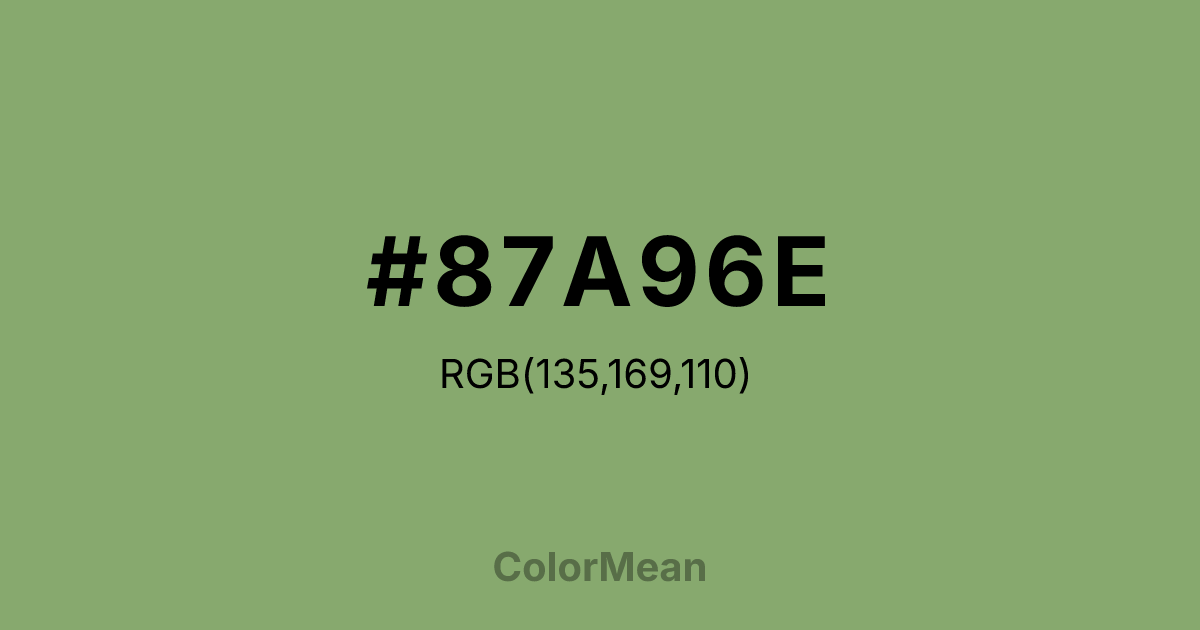 #87A96E color swatch