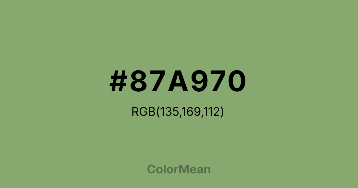 #87A970 color swatch