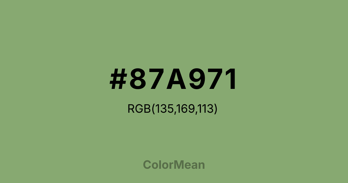 #87A971 color swatch