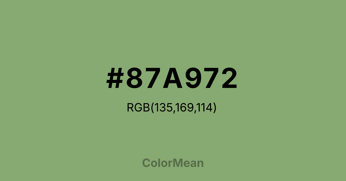 #87A972 color swatch