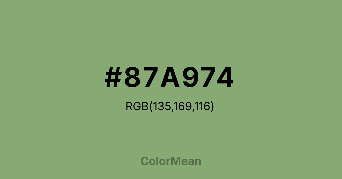 #87A974 color swatch