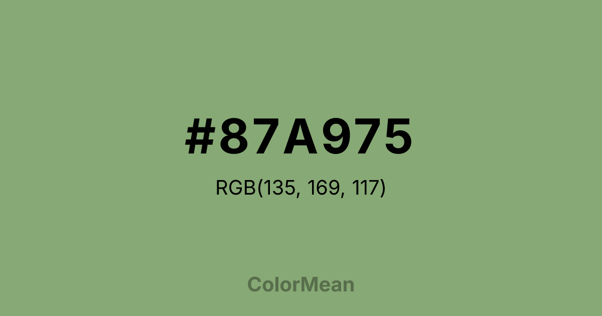 #87A975 color swatch