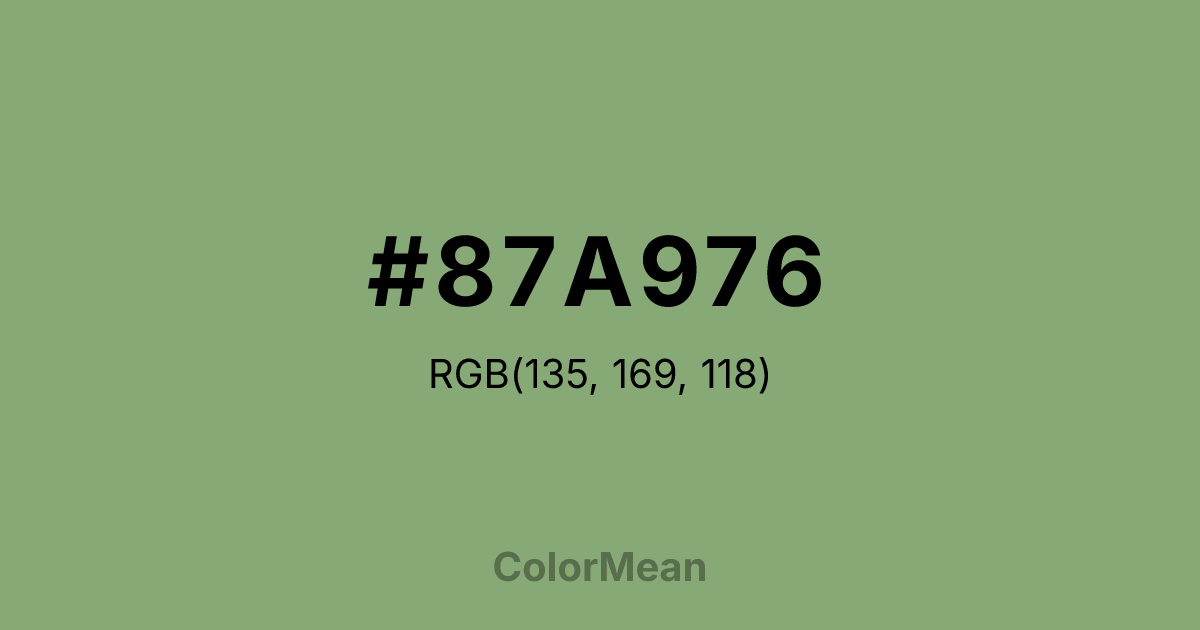 #87A976 color swatch