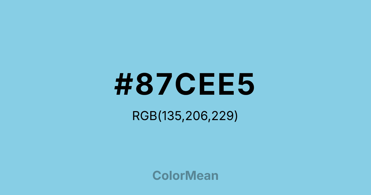 #87CEE5 color swatch