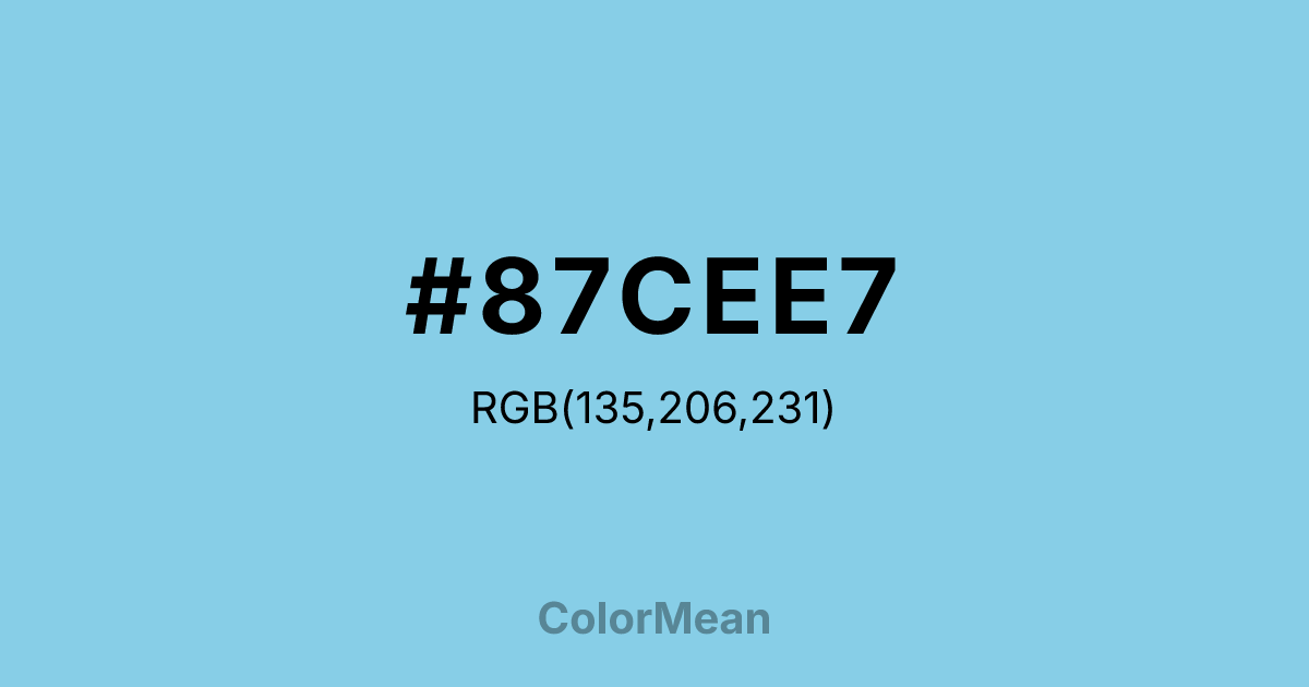 #87CEE7 color swatch