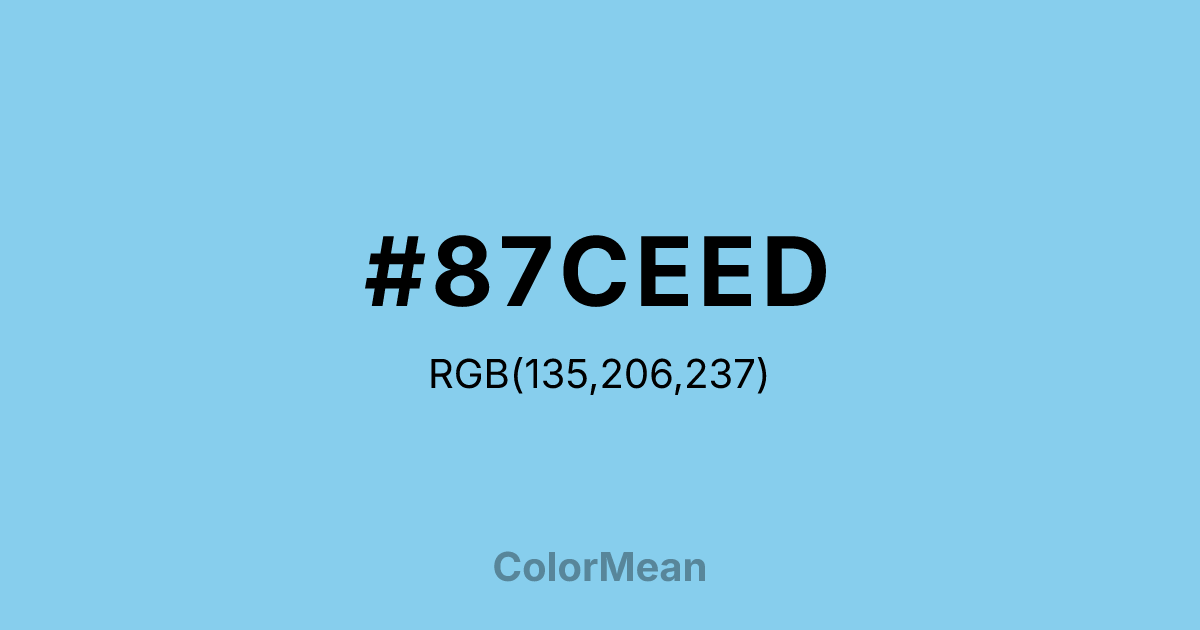 #87CEED color swatch