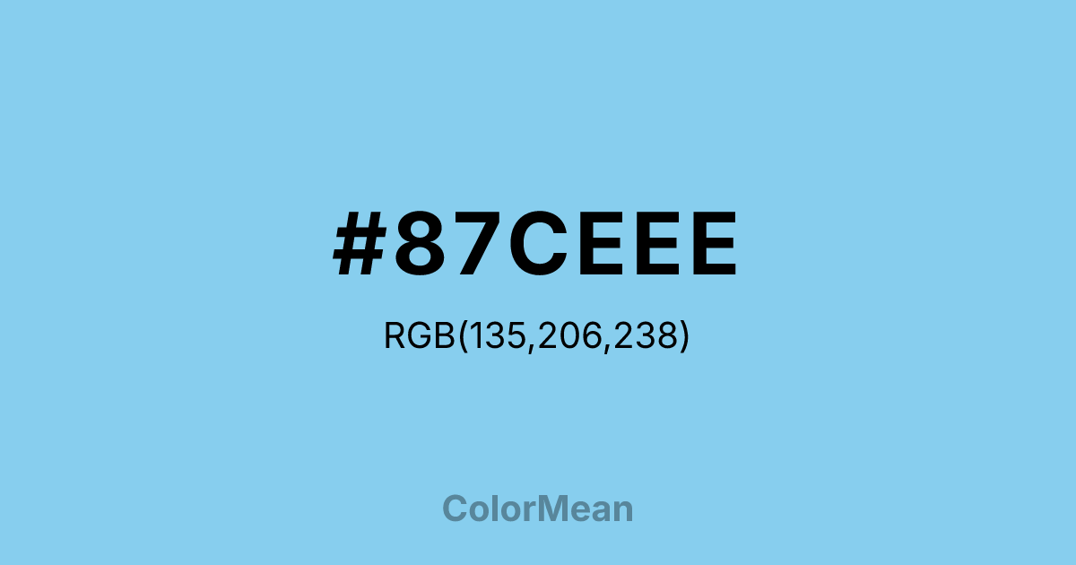 #87CEEE color swatch