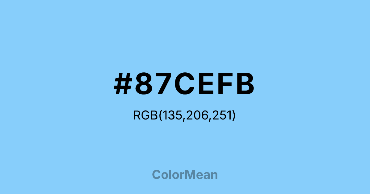 #87CEFB color swatch