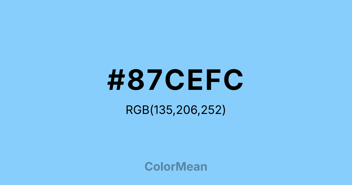 #87CEFC color swatch