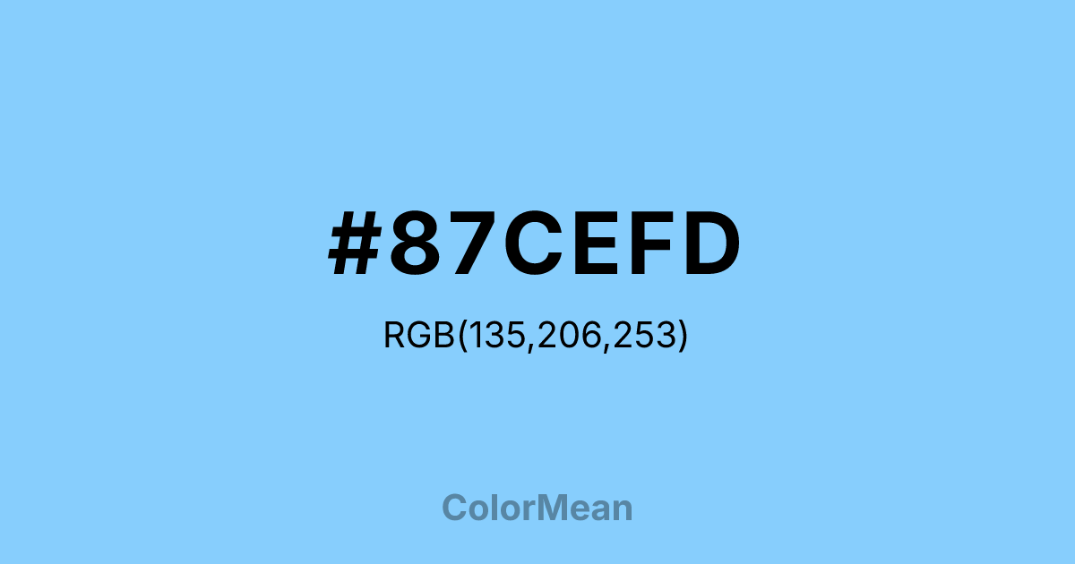 #87CEFD color swatch