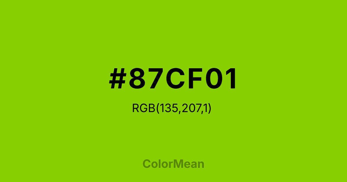 #87CF01 color swatch