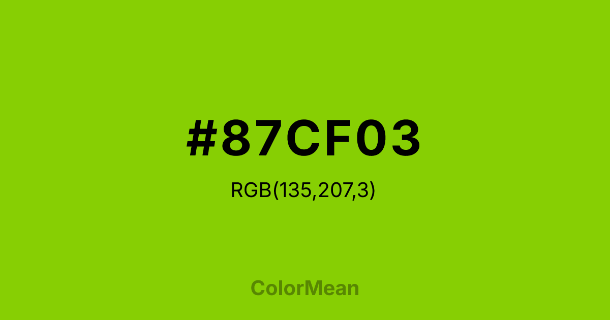 #87CF03 color swatch
