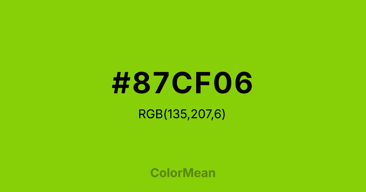 #87CF06 color swatch