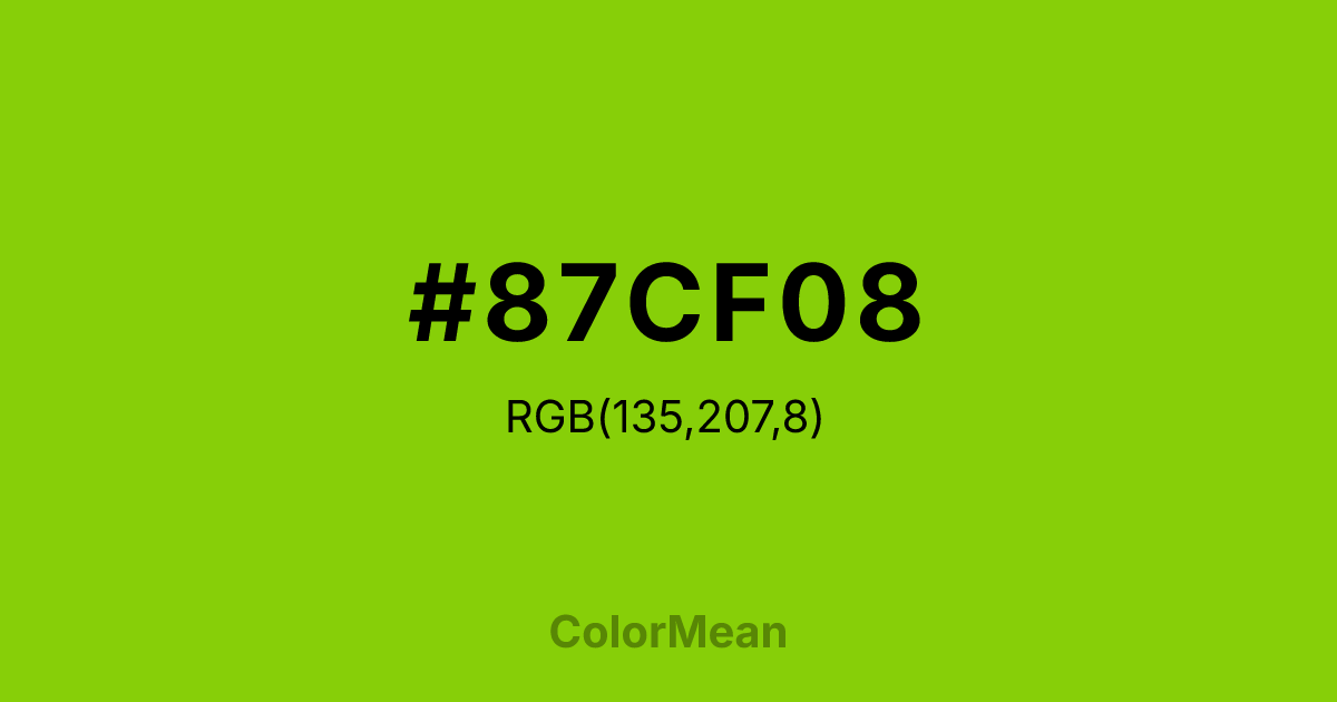 #87CF08 color swatch
