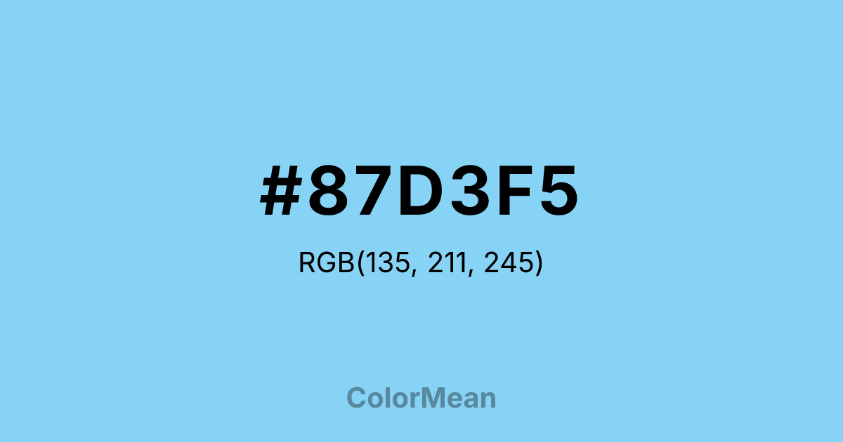 #87D3F5 color swatch