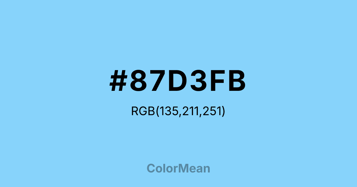 #87D3FB color swatch