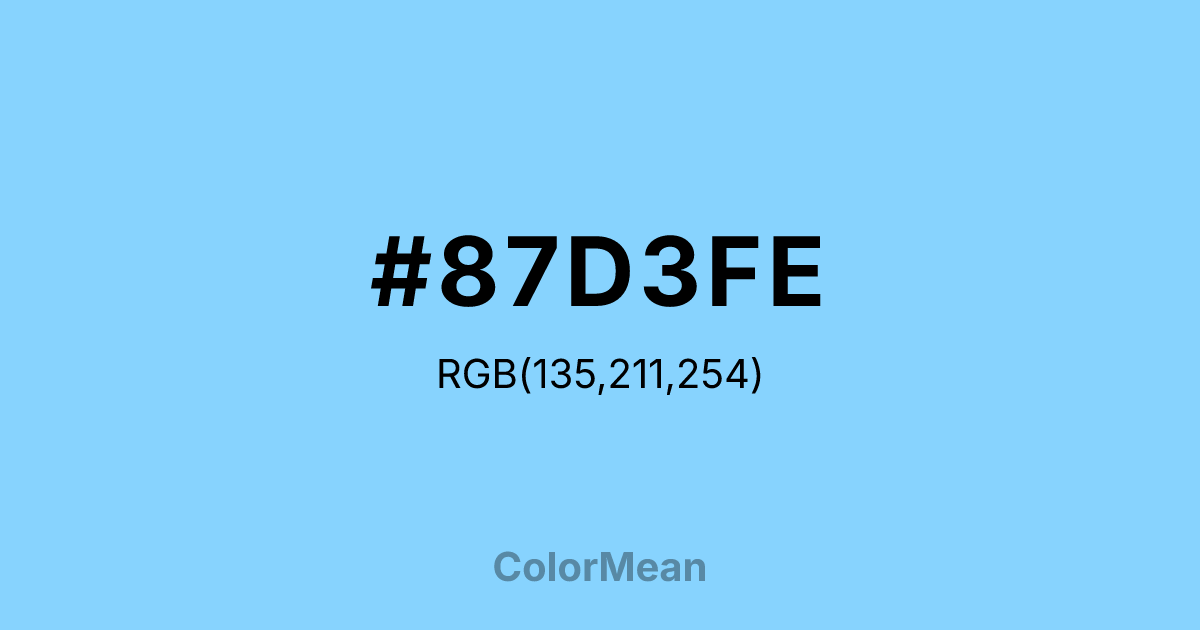 #87D3FE color swatch