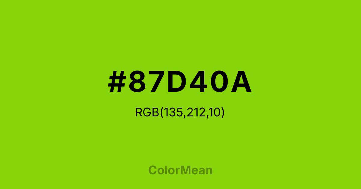 #87D40A color swatch