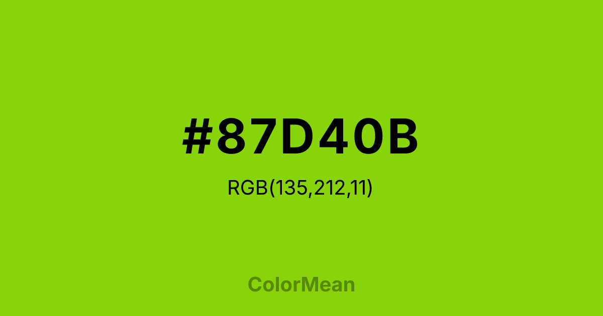 #87D40B color swatch