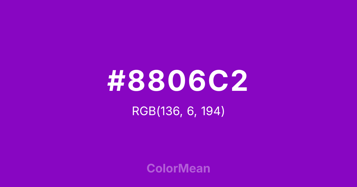 #8806C2 color swatch