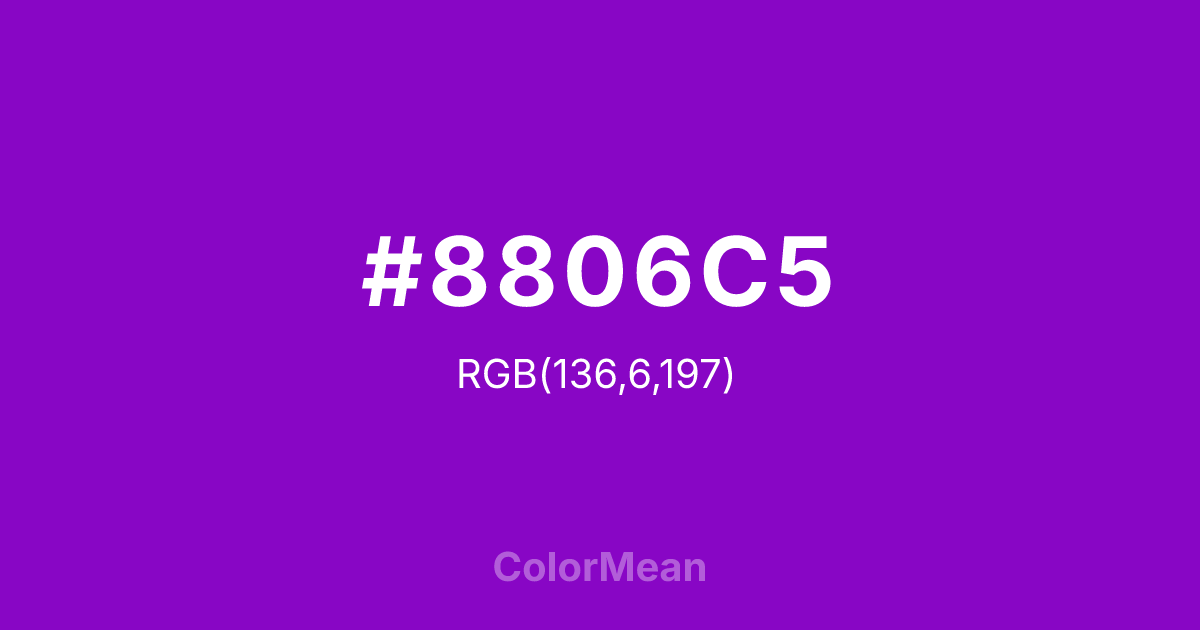 #8806C5 color swatch