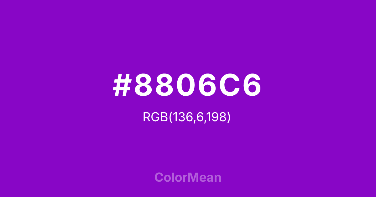 #8806C6 color swatch