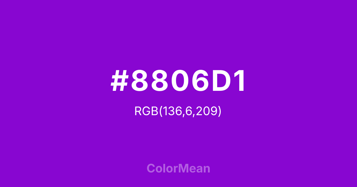 #8806D1 color swatch