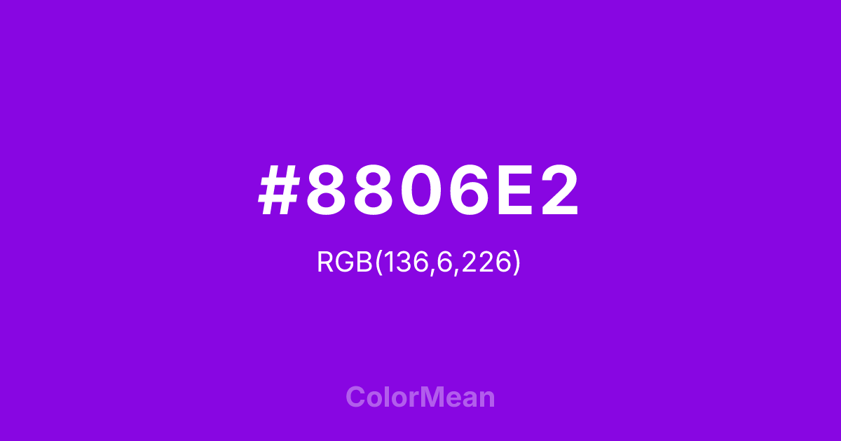 #8806E2 color swatch