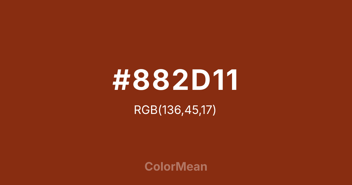 #882D11 color swatch
