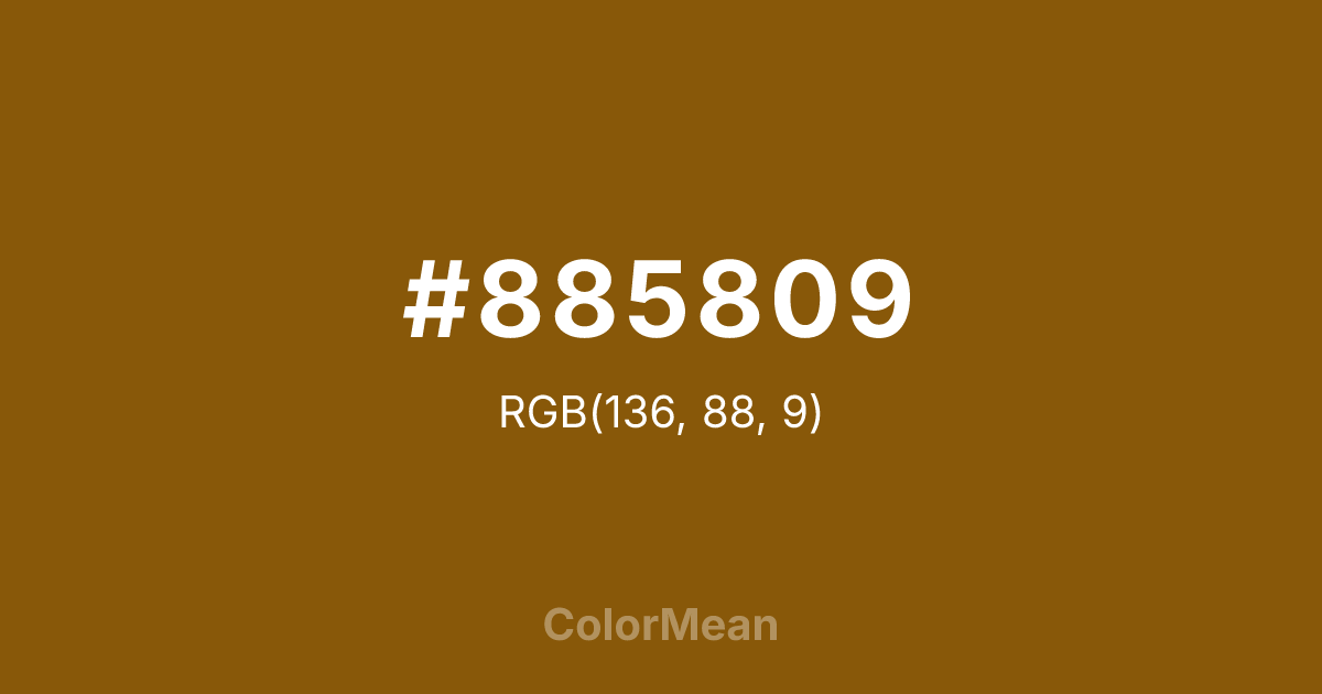 #885809 color swatch