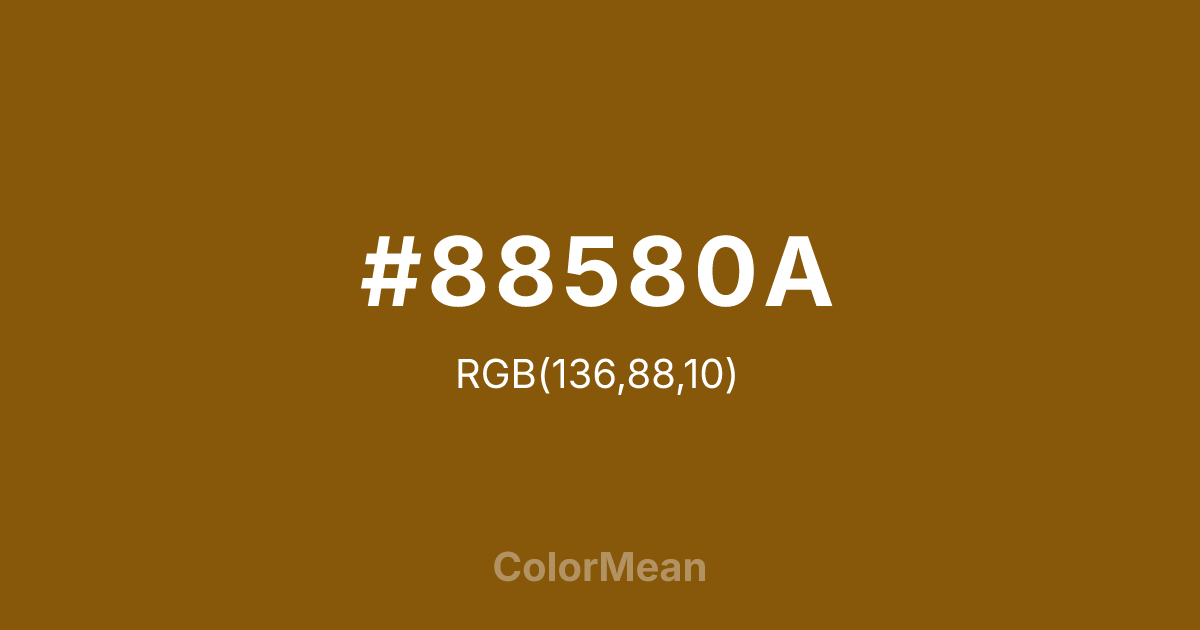 #88580A color swatch