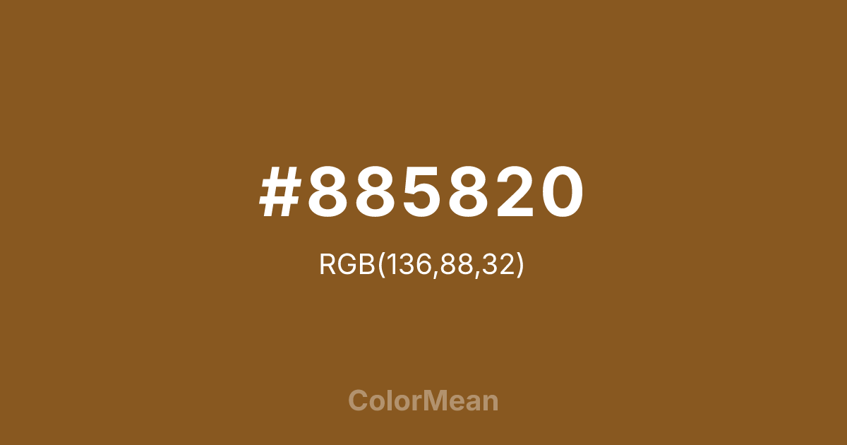 #885820 color swatch
