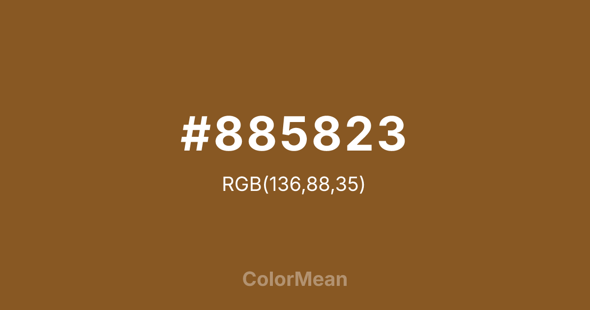 #885823 color swatch