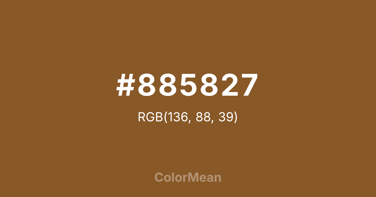 #885827 color swatch