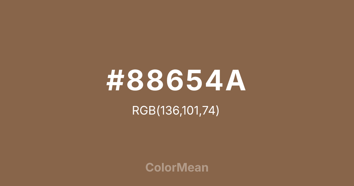 #88654A color swatch