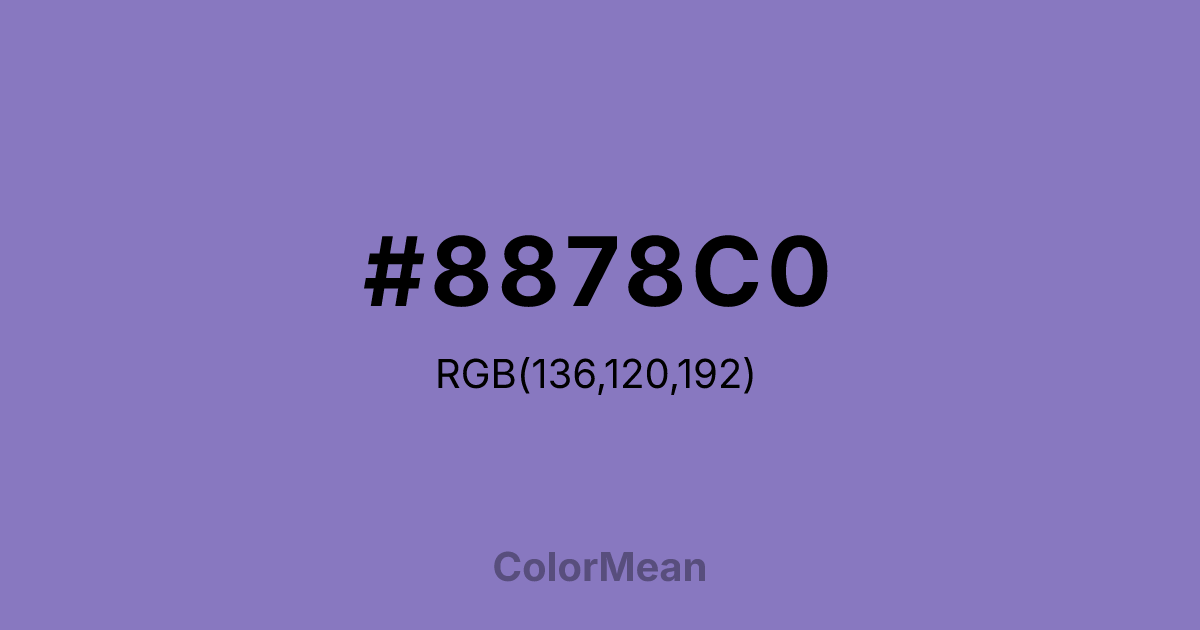 #8878C0 color swatch