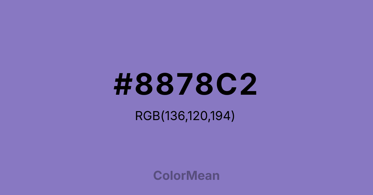 #8878C2 color swatch
