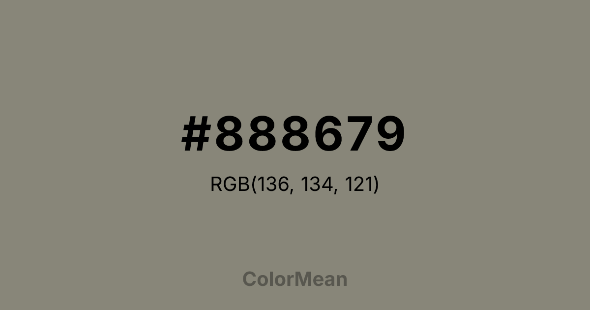 #888679 color swatch