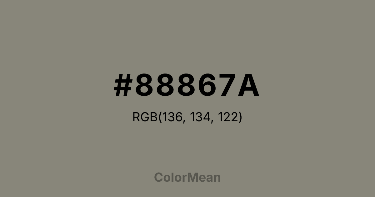 #88867A color swatch