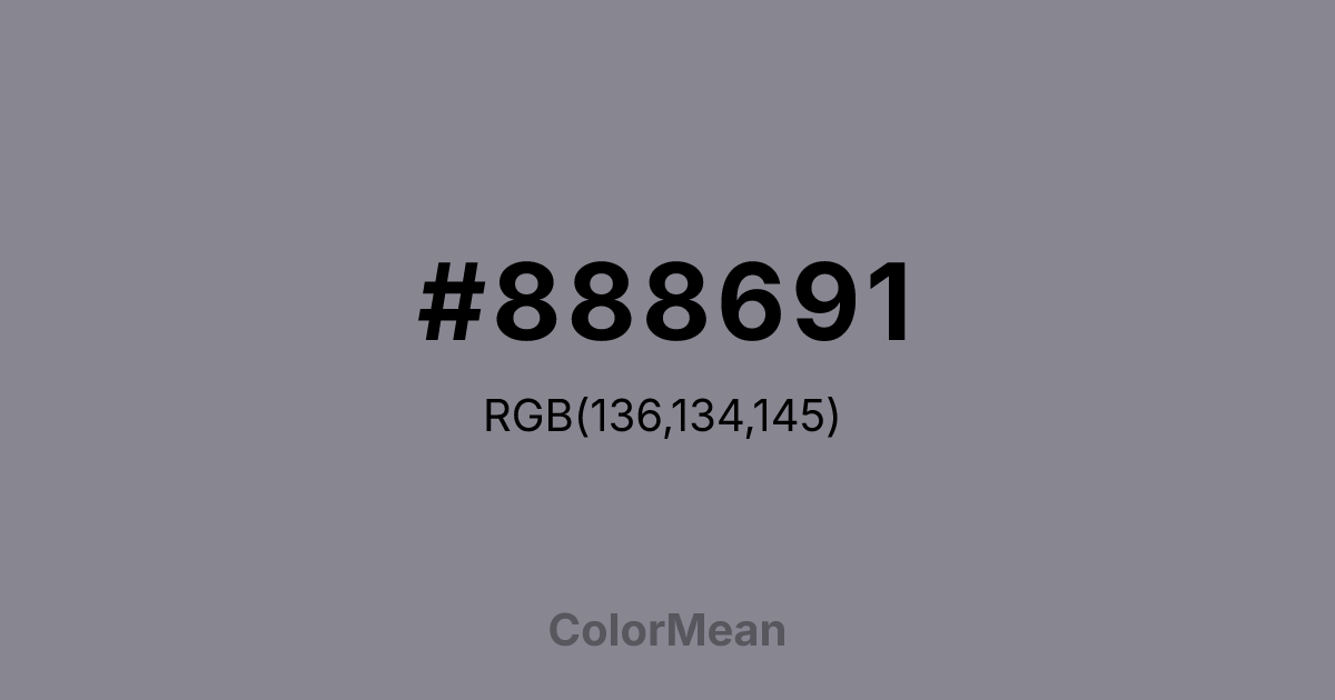 #888691 color swatch