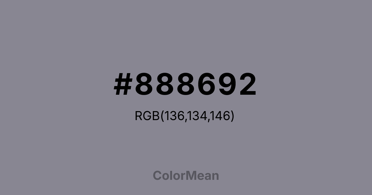 #888692 color swatch