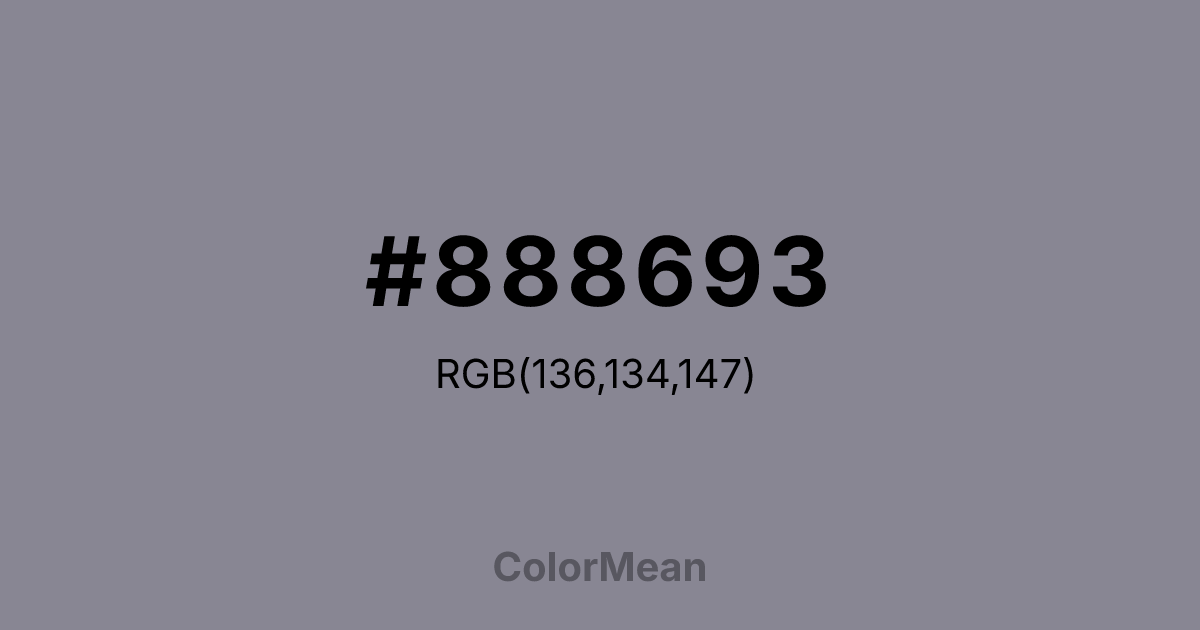 #888693 color swatch