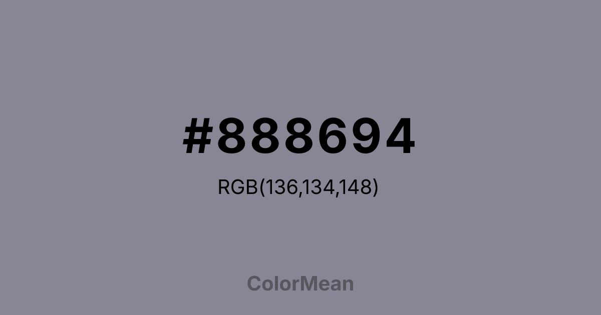 #888694 color swatch