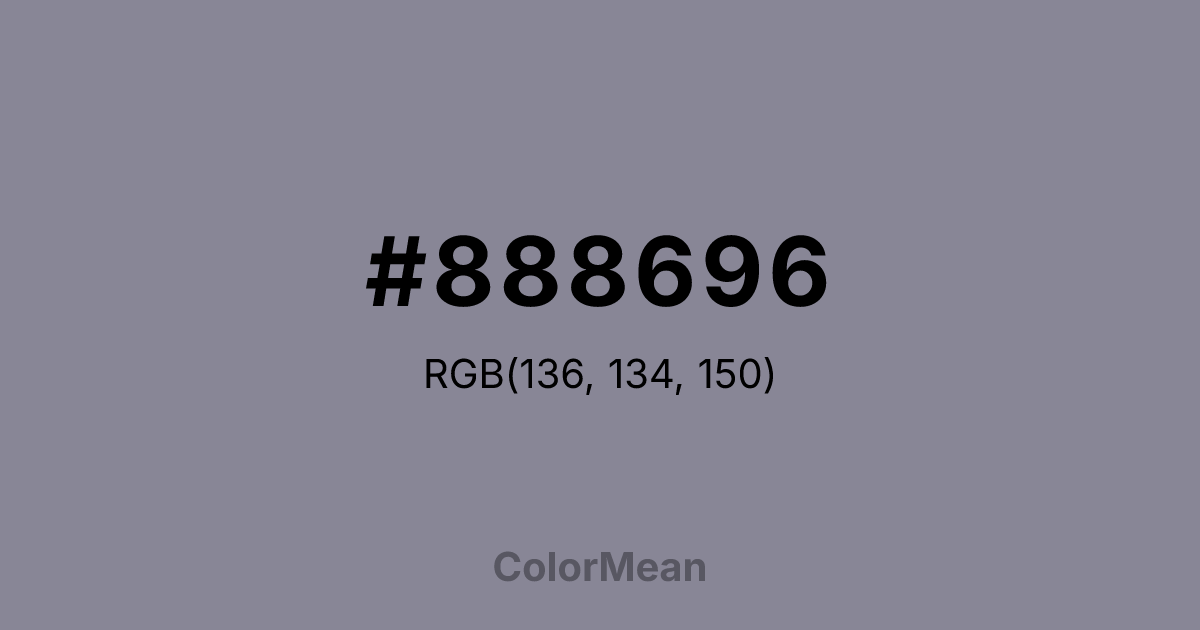 #888696 color swatch