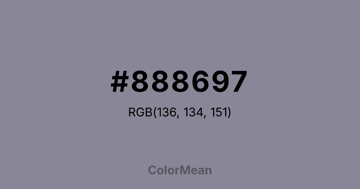 #888697 color swatch
