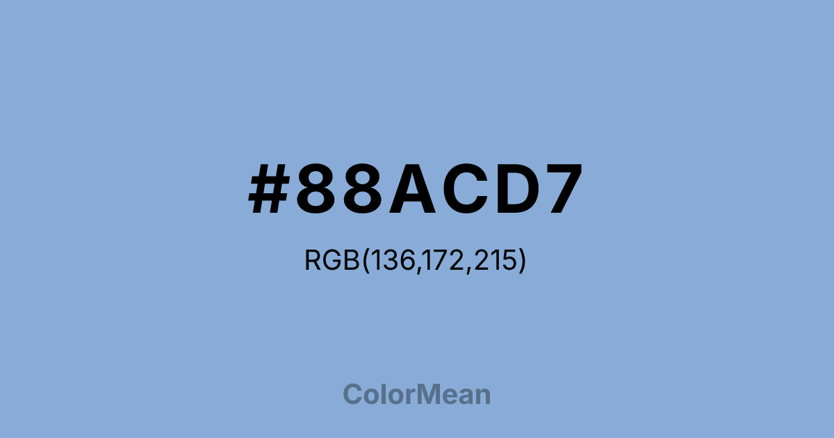 #88ACD7 color swatch