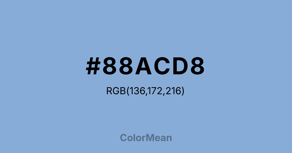 #88ACD8 color swatch