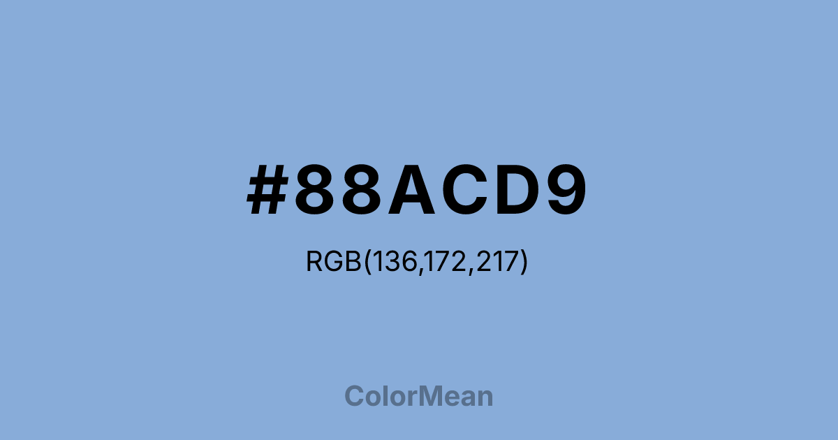 #88ACD9 color swatch