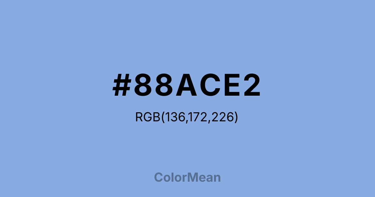 #88ACE2 color swatch